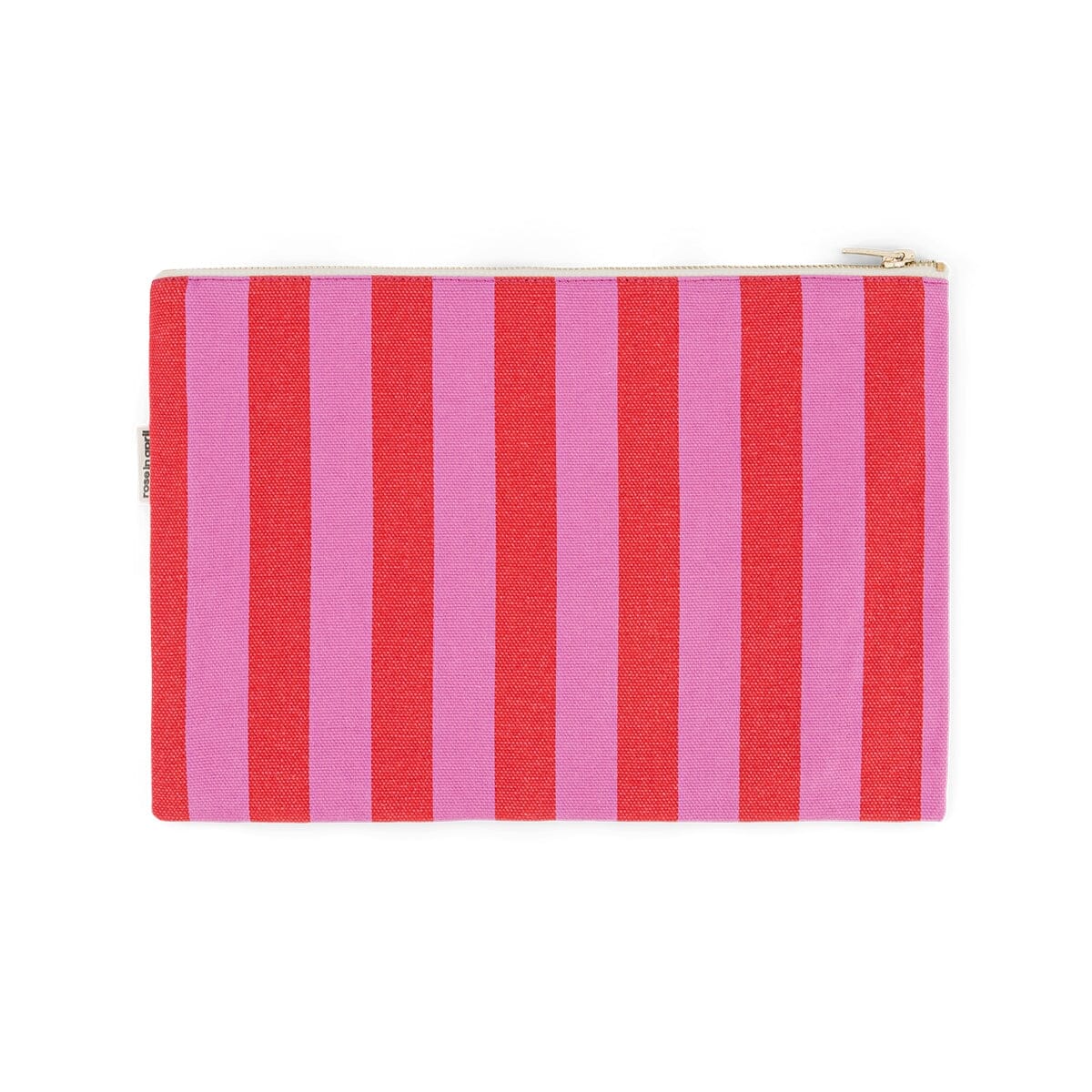 Pochette "Streifen" Kosmetiktasche Rose in April Tomato
