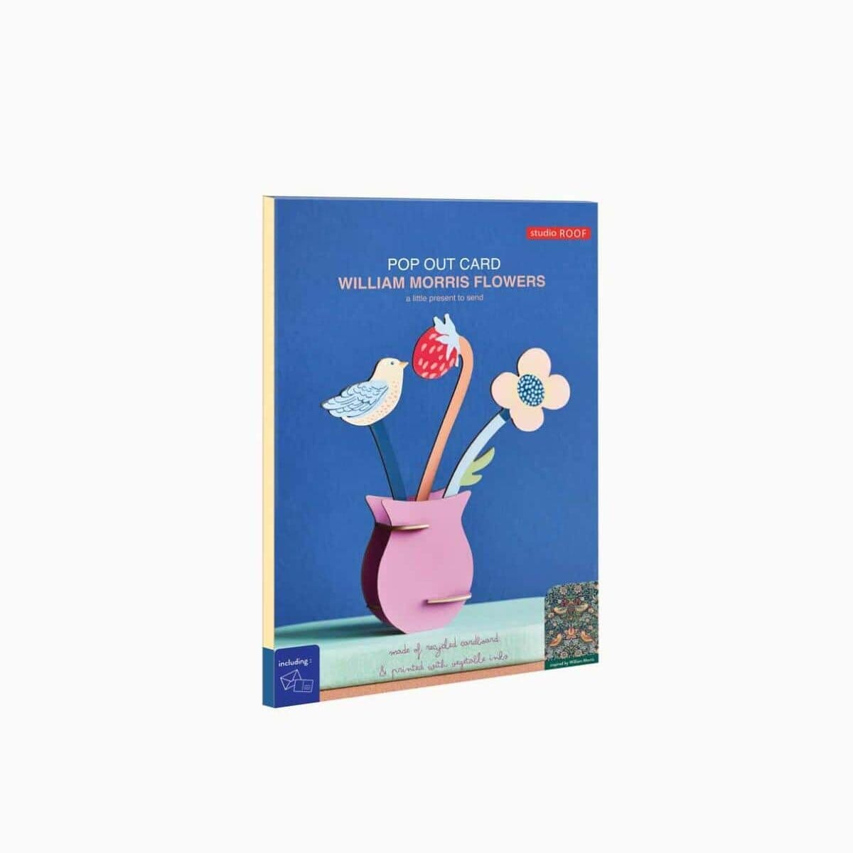 Pop Out Card "William Morris Flowers" Blumenstrauß Studio Roof