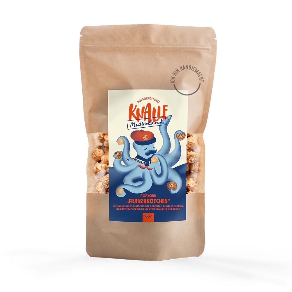 Popcorn "Franzbrötchen" Süßigkeit Knalle