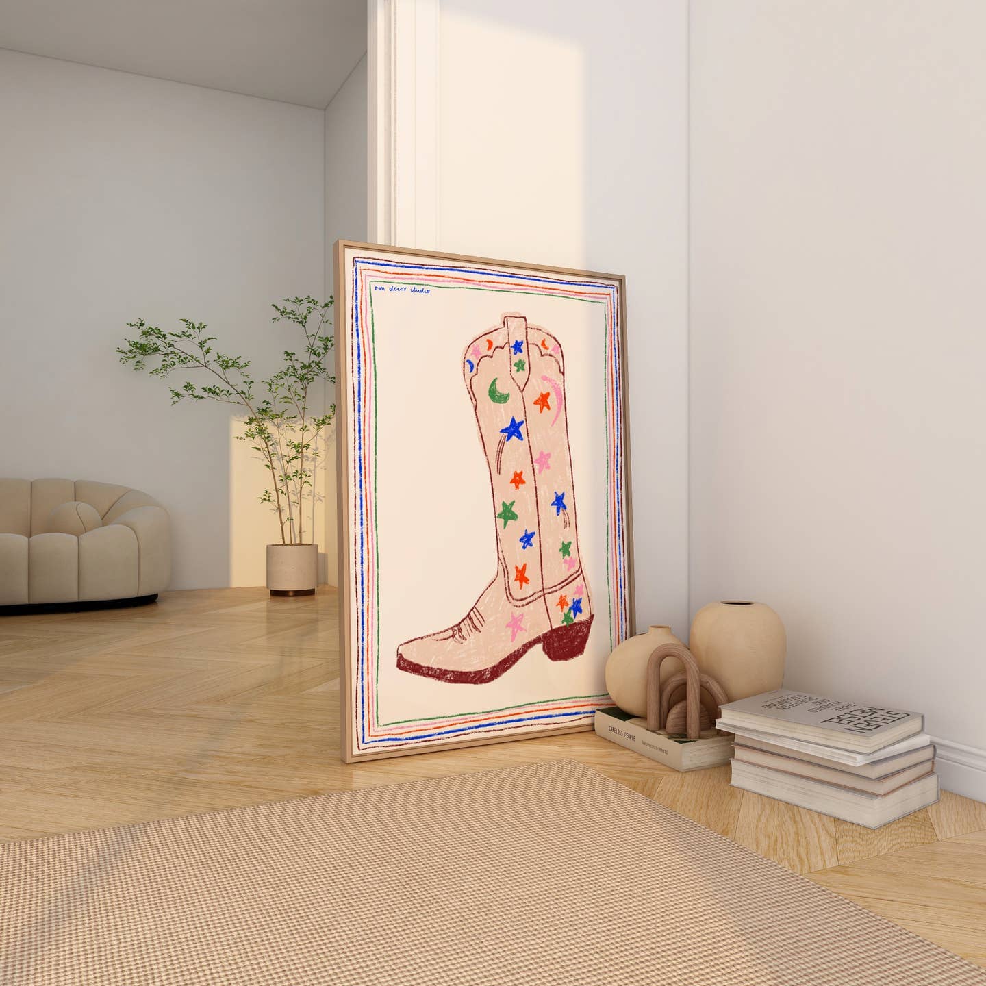 Poster "Cowboystiefel" Poster RM Decor Studio A4