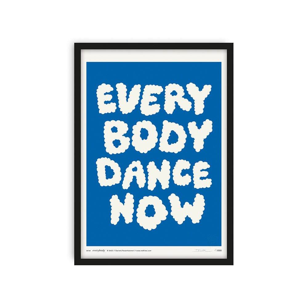 Poster "everybody dance now blau" Poster Red Fries