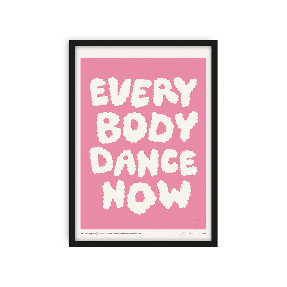 Poster "everybody dance now rosa" Poster Red Fries