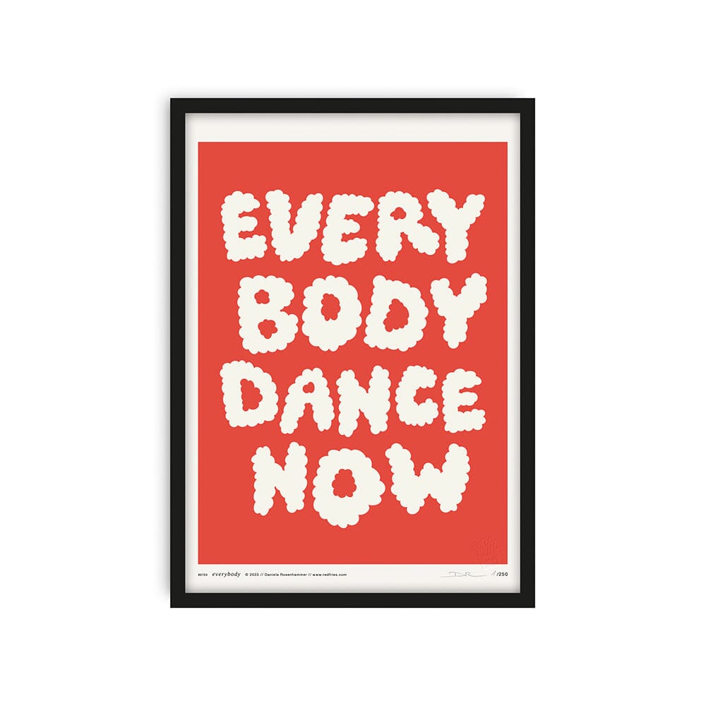 Poster "everybody dance now rot" Poster Red Fries