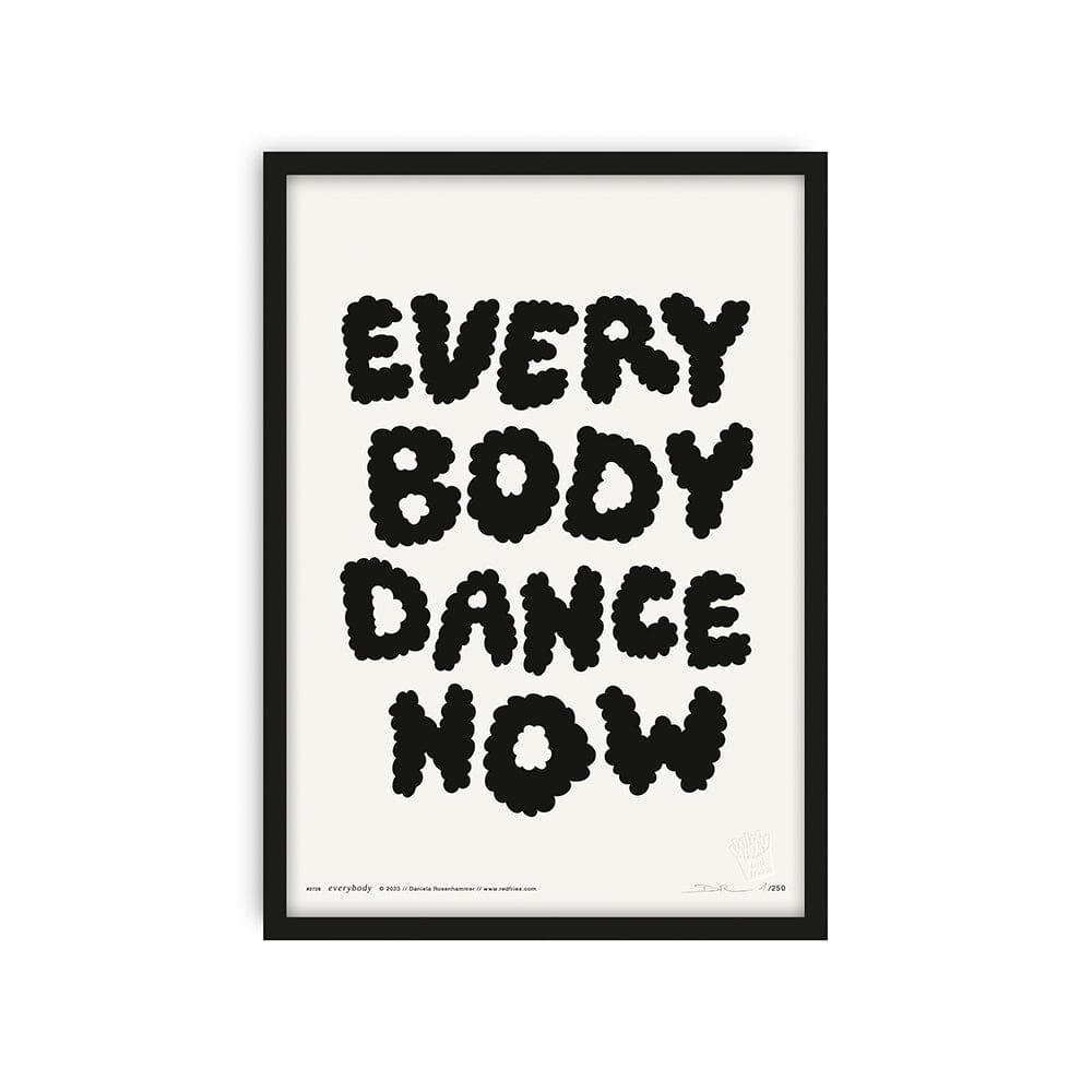 Poster "everybody dance now weiß" Poster Red Fries 