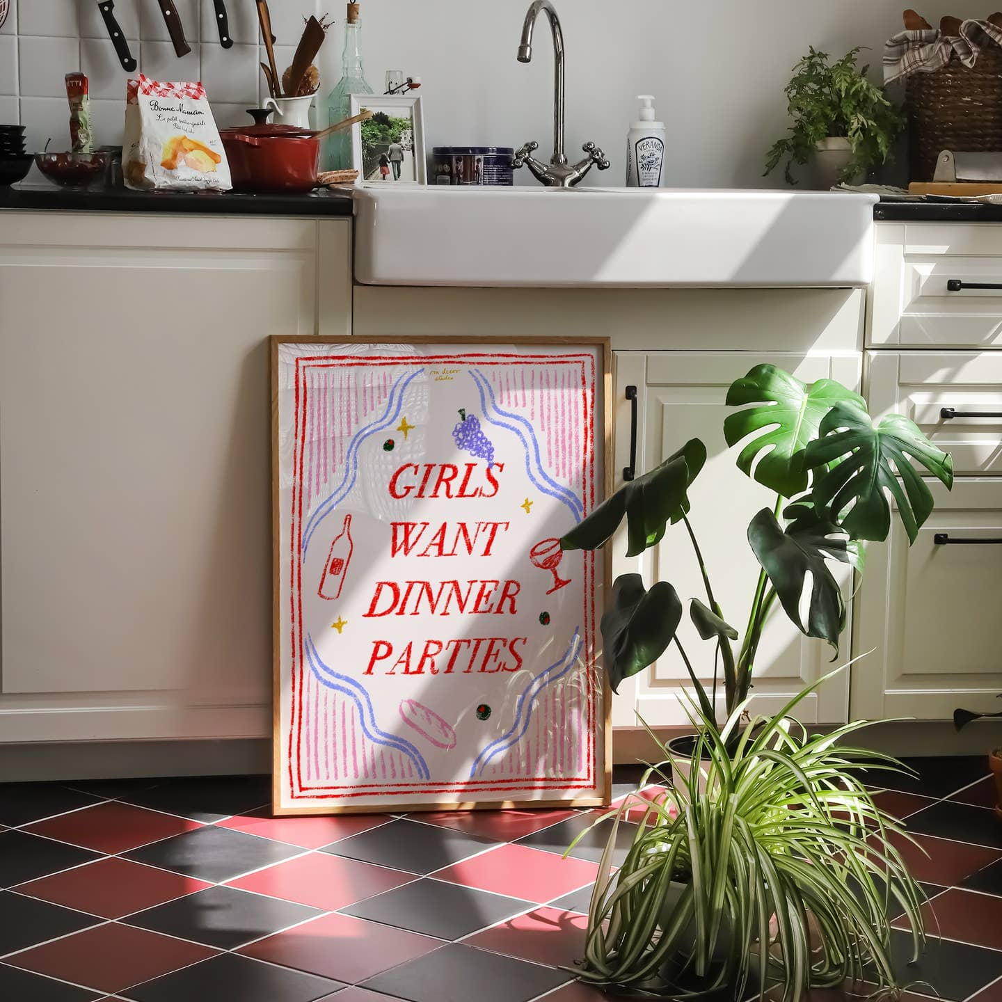 Poster "Girls want Dinner Parties" Poster RM Decor Studio A3