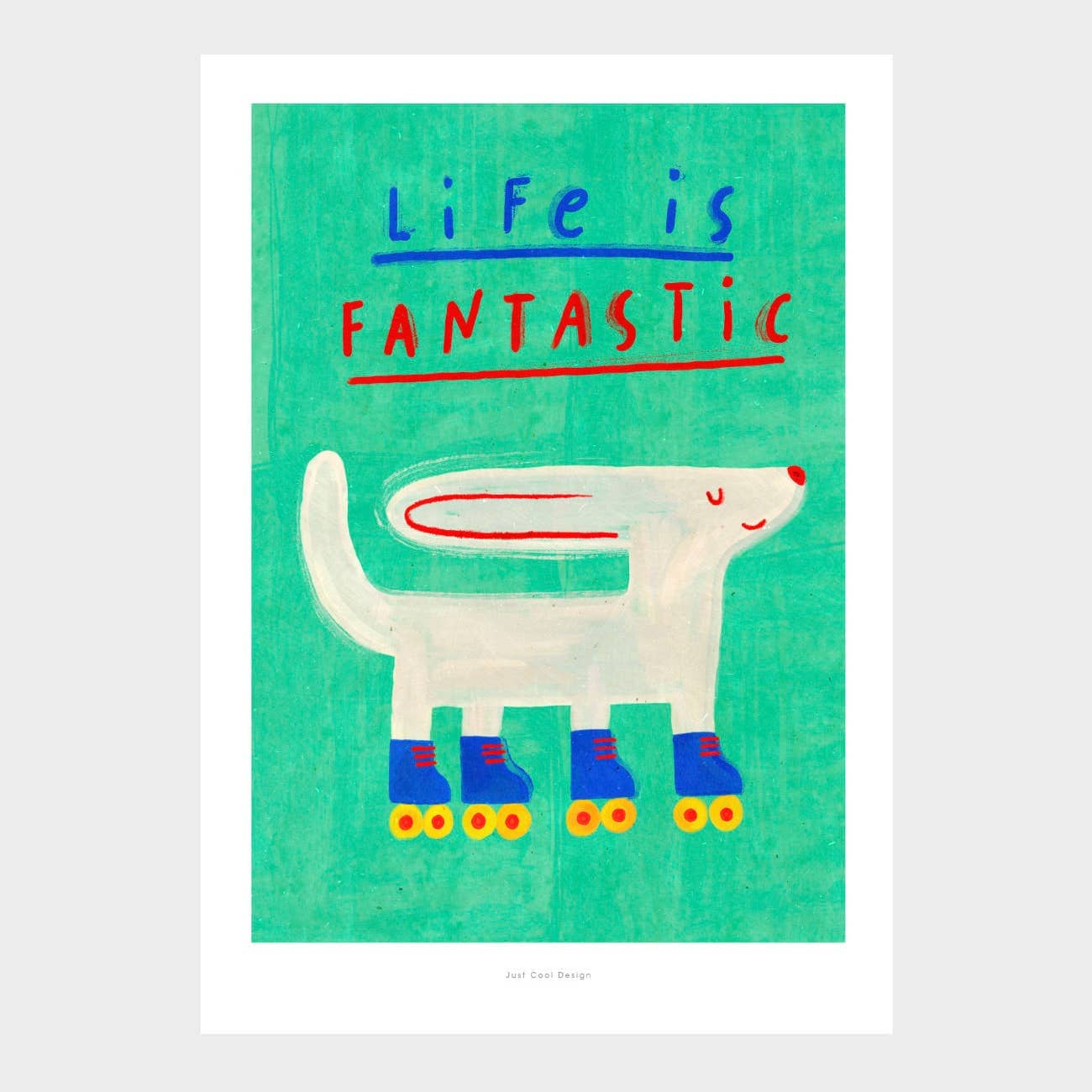 Poster "Happy Dog" - A4 Poster Just Cool Design
