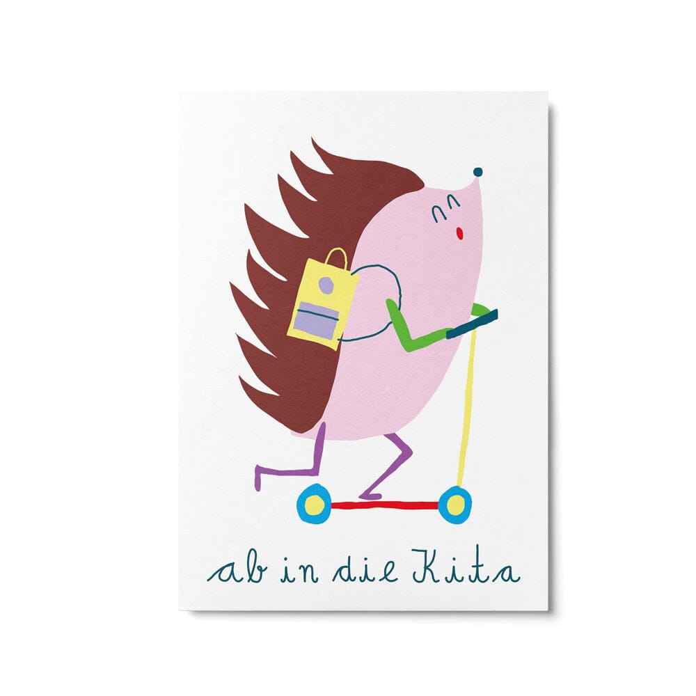 Postkarte "Ab in die Kita" Postkarte Unter Pinien