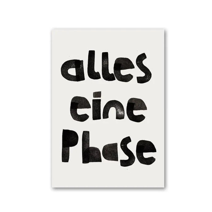 Postkarte "Alles eine Phase" Postkarte Halfbird