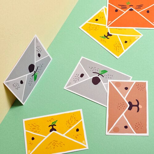Postkarte "Brieffreund Fuchs" Postkarte Family Tree Studio
