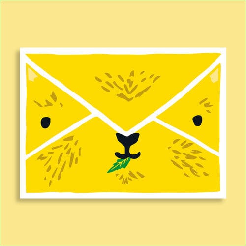 Postkarte "Brieffreund Löwe" Postkarte Family Tree Studio
