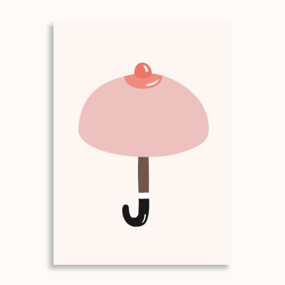 Postkarte "Busenschirm" Postkarte Family Tree Studio