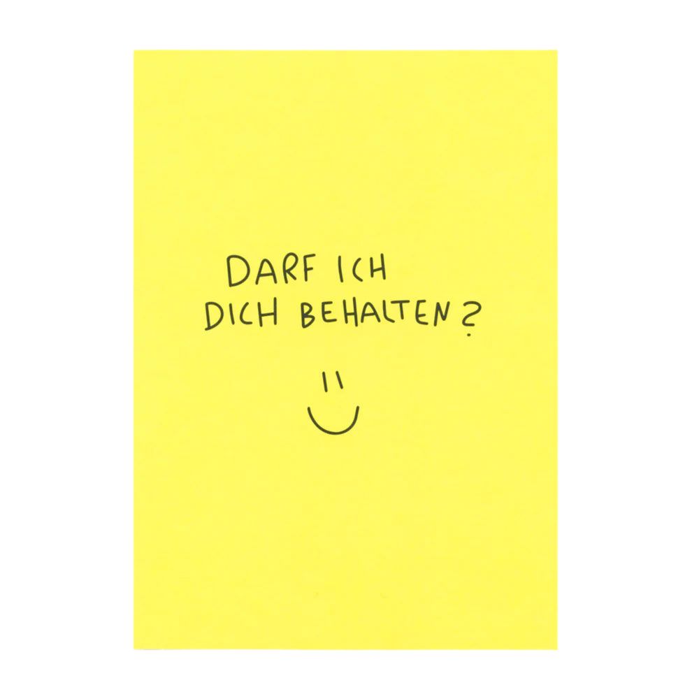 Postkarte "Darf ich dich behalten" Postkarte Deli Cards