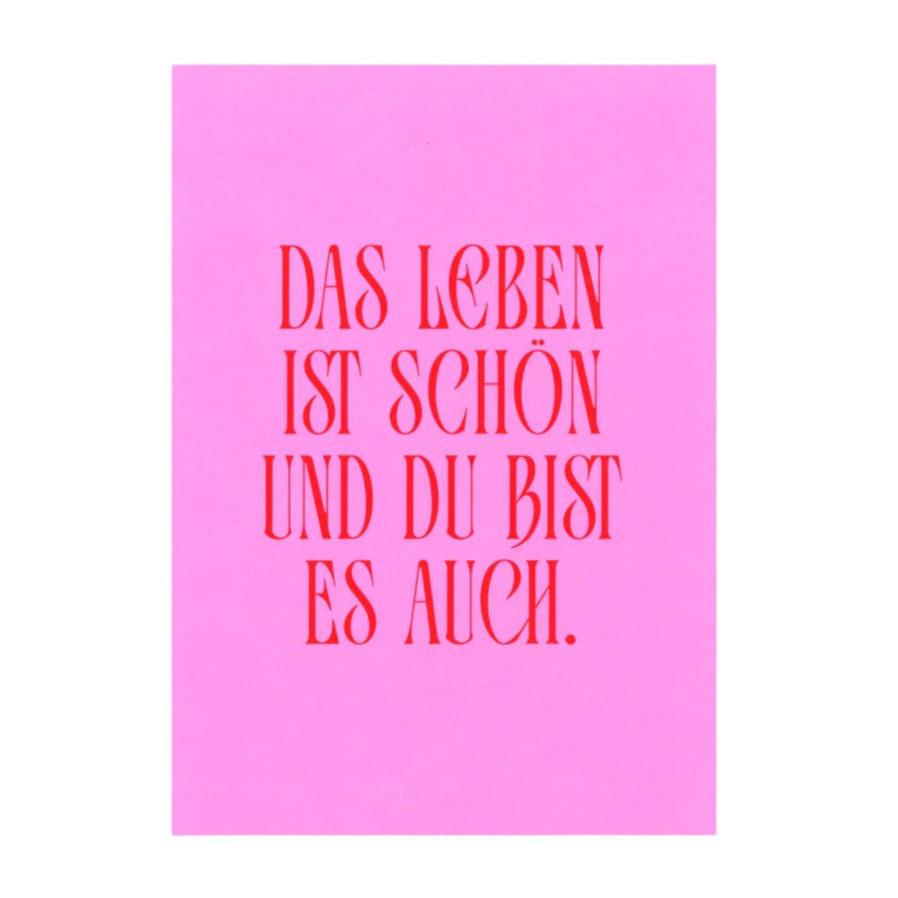 Postkarte "Das Leben ist schön" Postkarte Deli Cards
