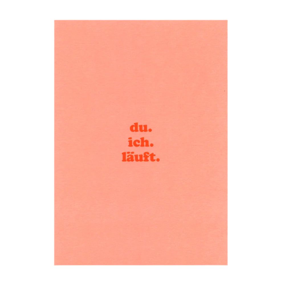 Postkarte "du. ich. läuft." Postkarte Deli Cards