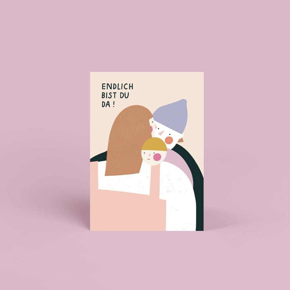 Postkarte "Endlich bist du da" Postkarte Jane Holtewert