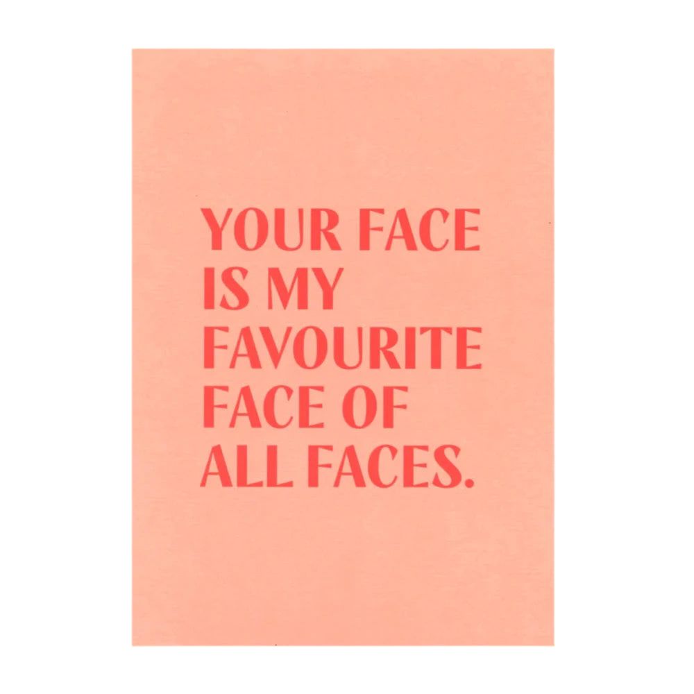 Postkarte "Favorite face" Postkarte Deli Cards