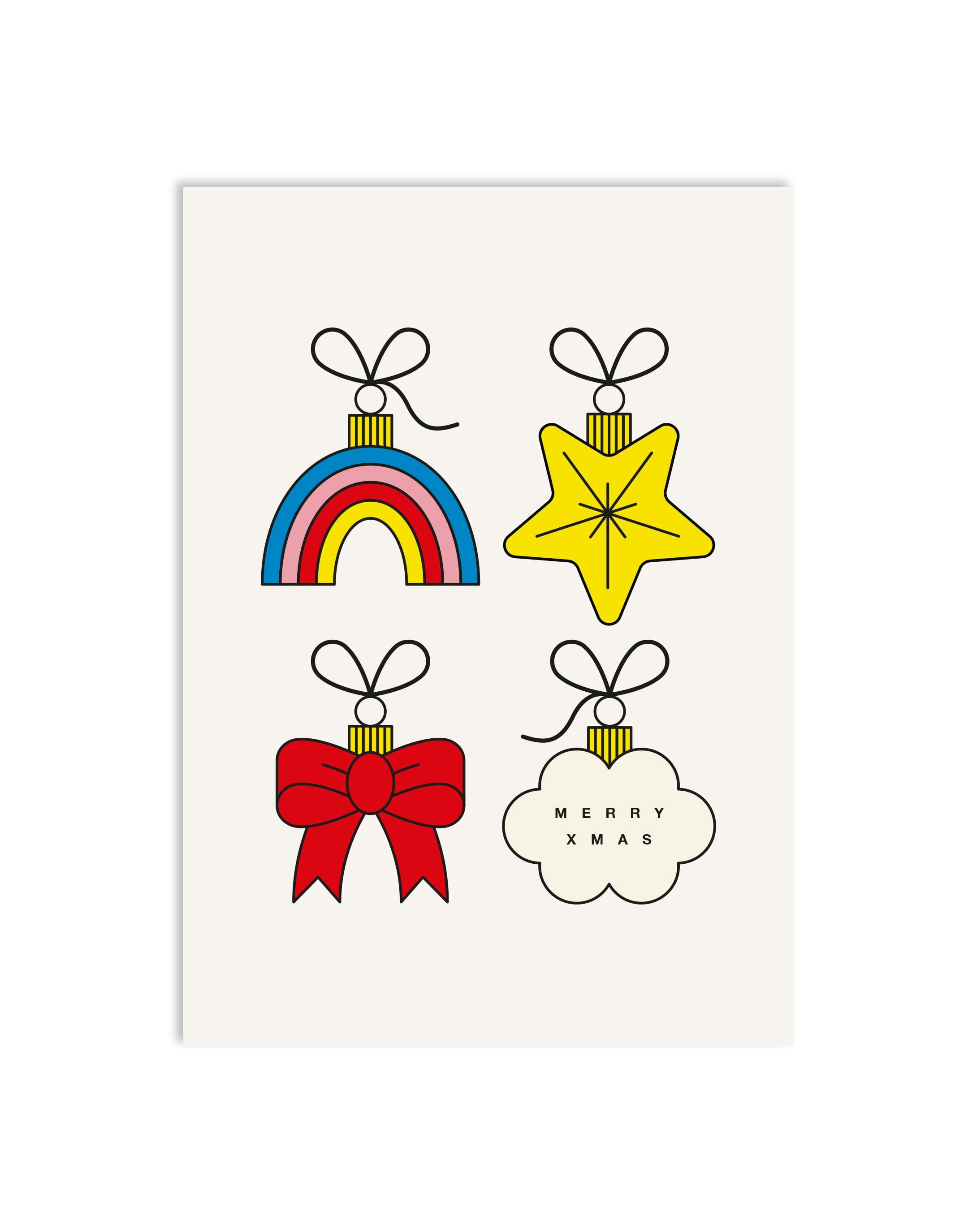Postkarte "funny ornaments" Postkarte Red Fries