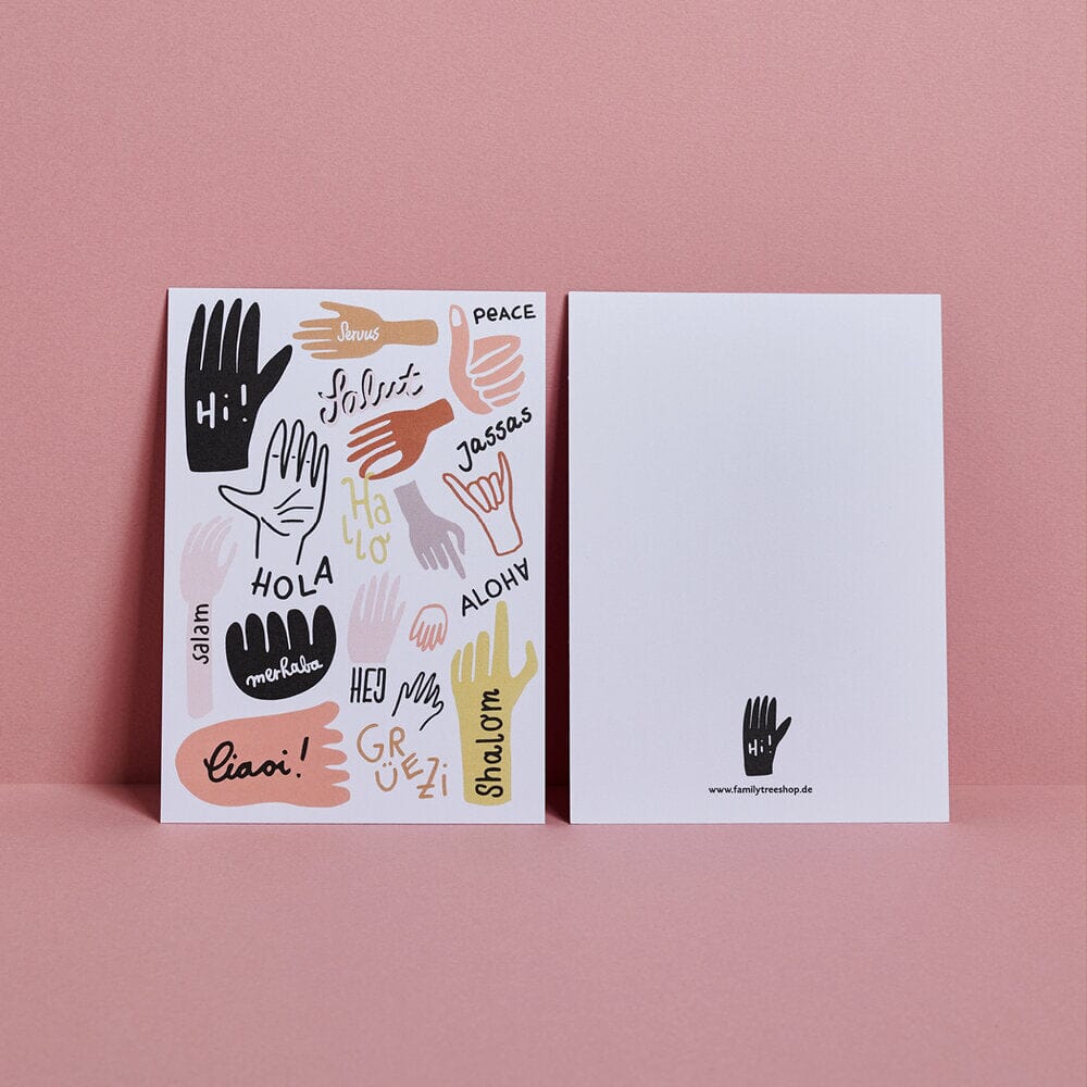 Postkarte "Hallo allerseits" Postkarte Family Tree Studio