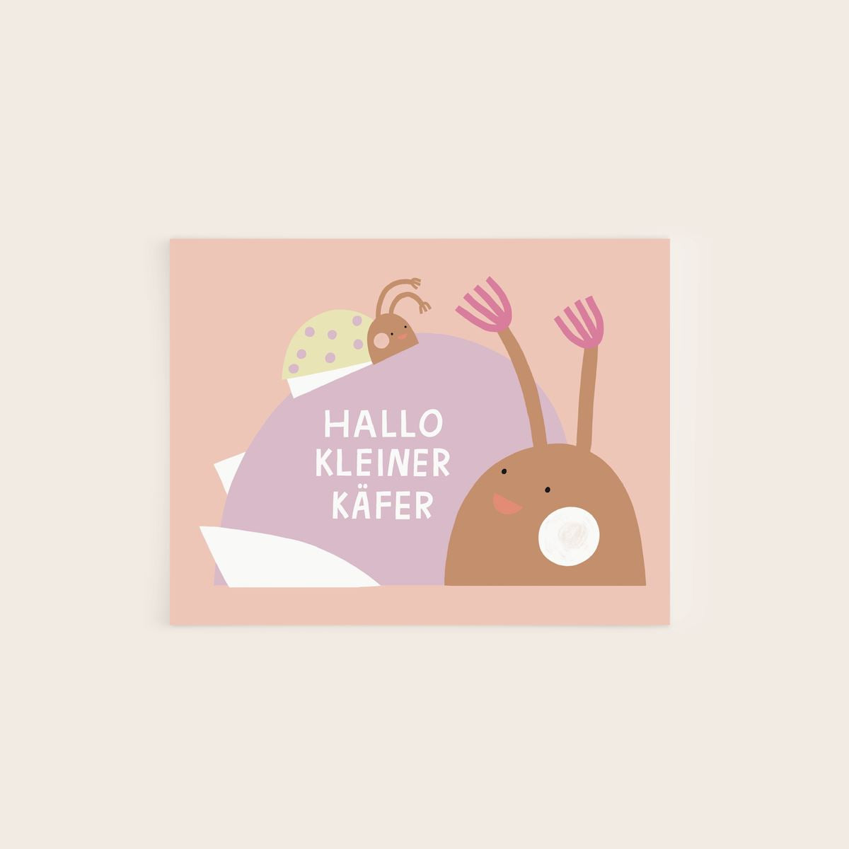 Postkarte "Hallo kleiner Käfer" Postkarte Jane Holtewert