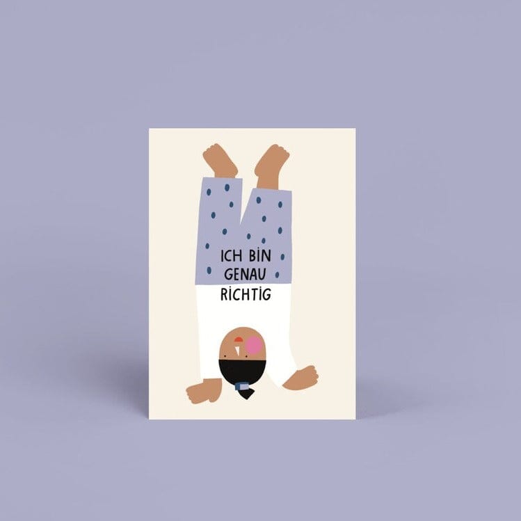Postkarte "Ich bin genau richtig" Postkarte Jane Holtewert
