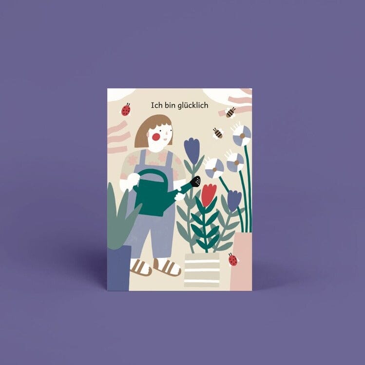 Postkarte "Ich bin glücklich" Postkarte Jane Holtewert