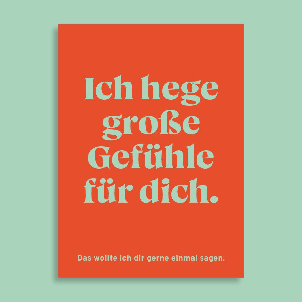 Postkarte "Ich hege große Gefühle für dich! Postkarte Family Tree Studio