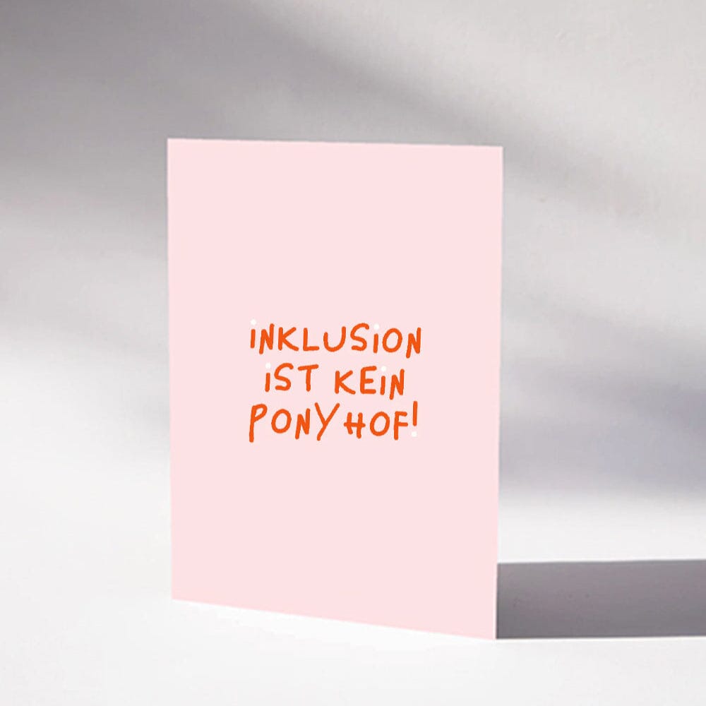 Postkarte "Inklusion ist kein Ponyhof" Postkarte Mari&Anne