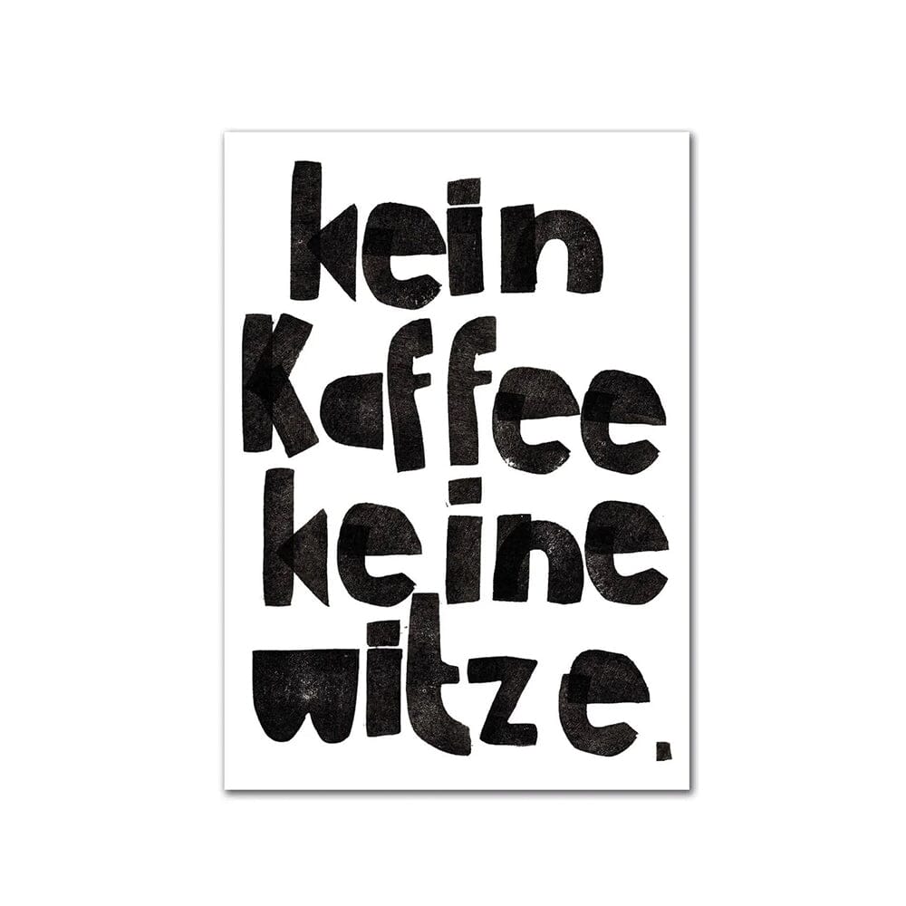 Postkarte "Kein Kaffe Keine Witze" Postkarte Halfbird 