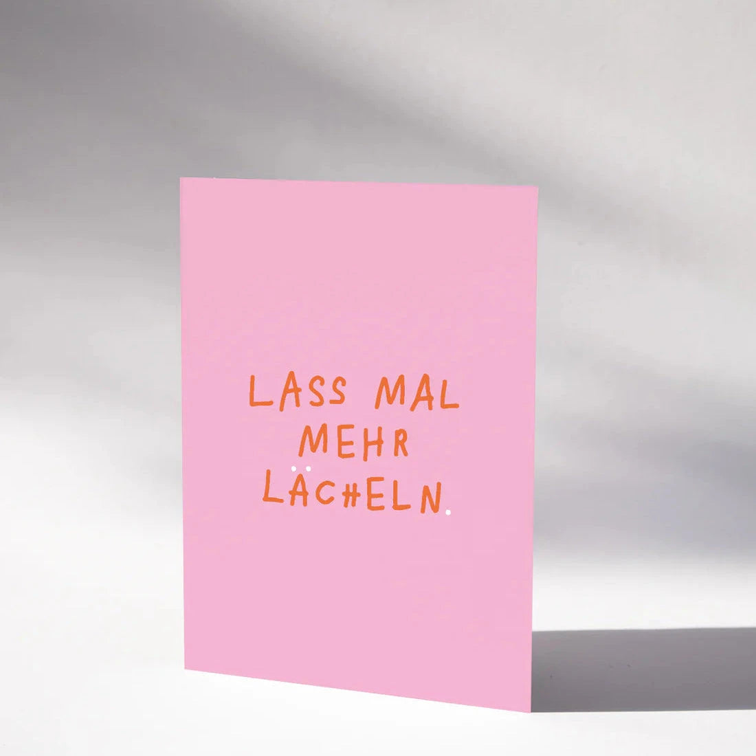 Postkarte "Lass mal mehr lächeln" Postkarte Mari&Anne