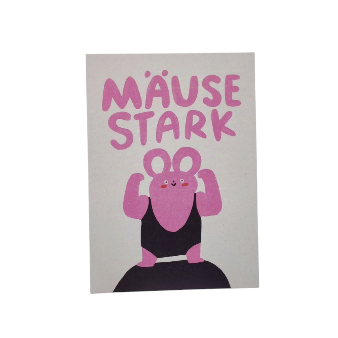 Postkarte "Mäusestark" Postkarte Slinga Illustration