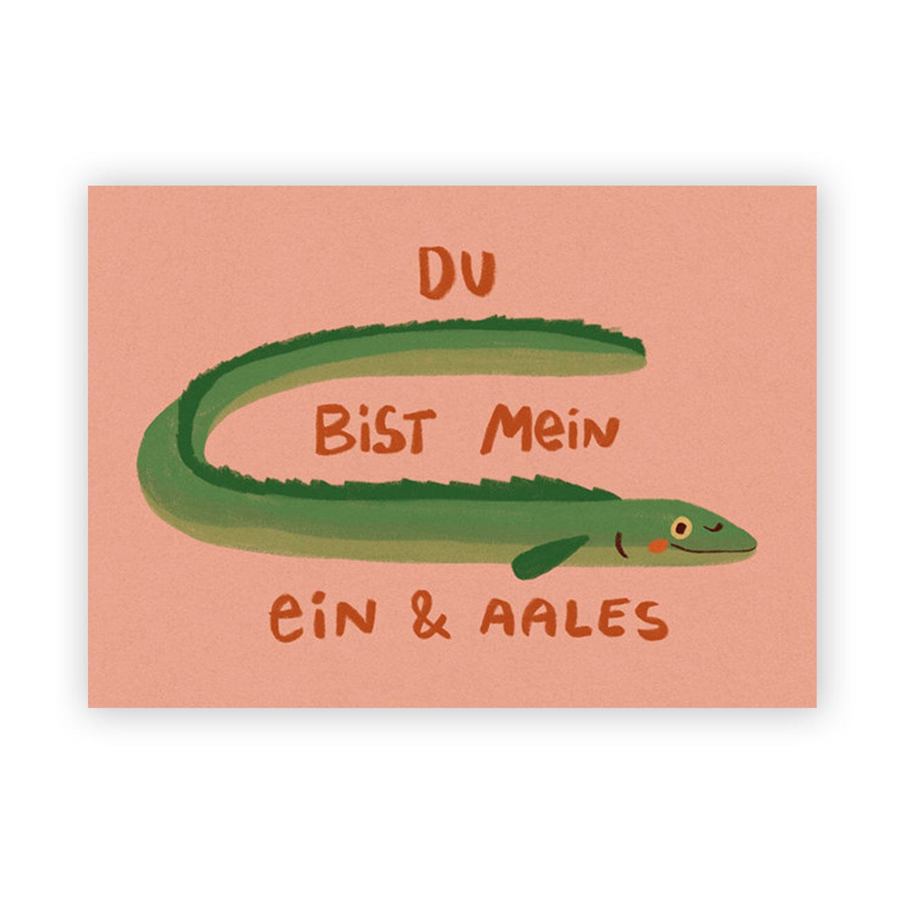 Postkarte "Mein Ein und Aales" Postkarte Slinga Illustration