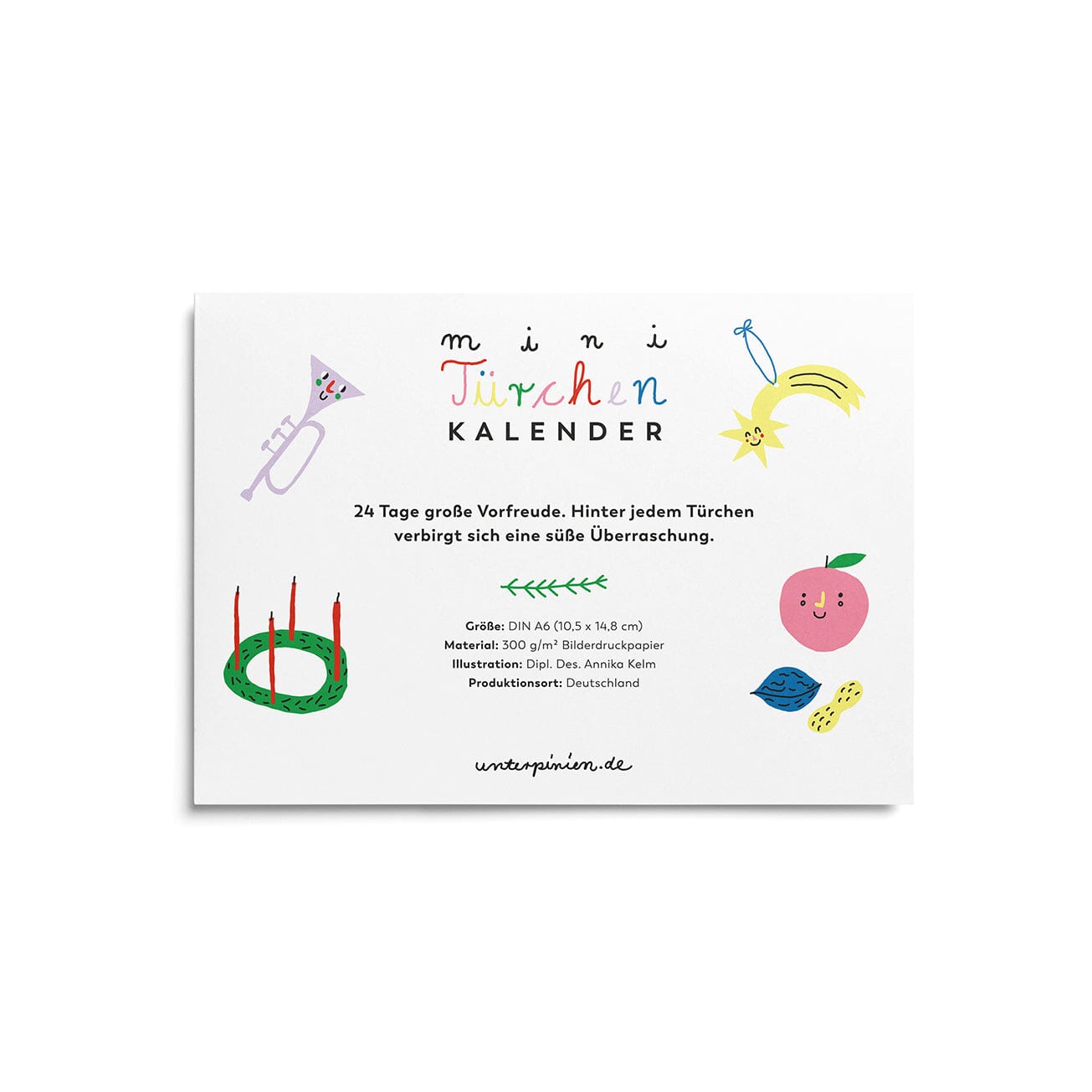 Postkarte "Mini Adventskalender" Postkarte Unter Pinien