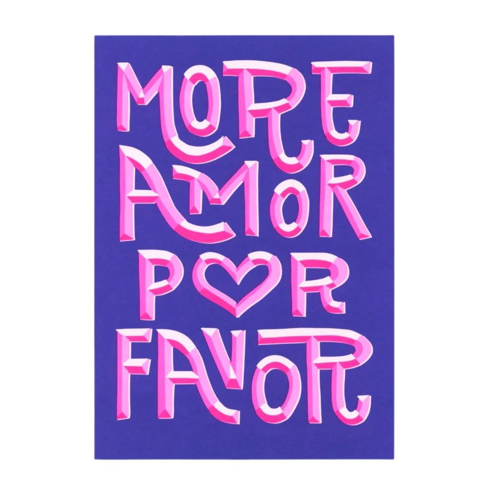 Postkarte "More amor por favor" Postkarte Deli Cards