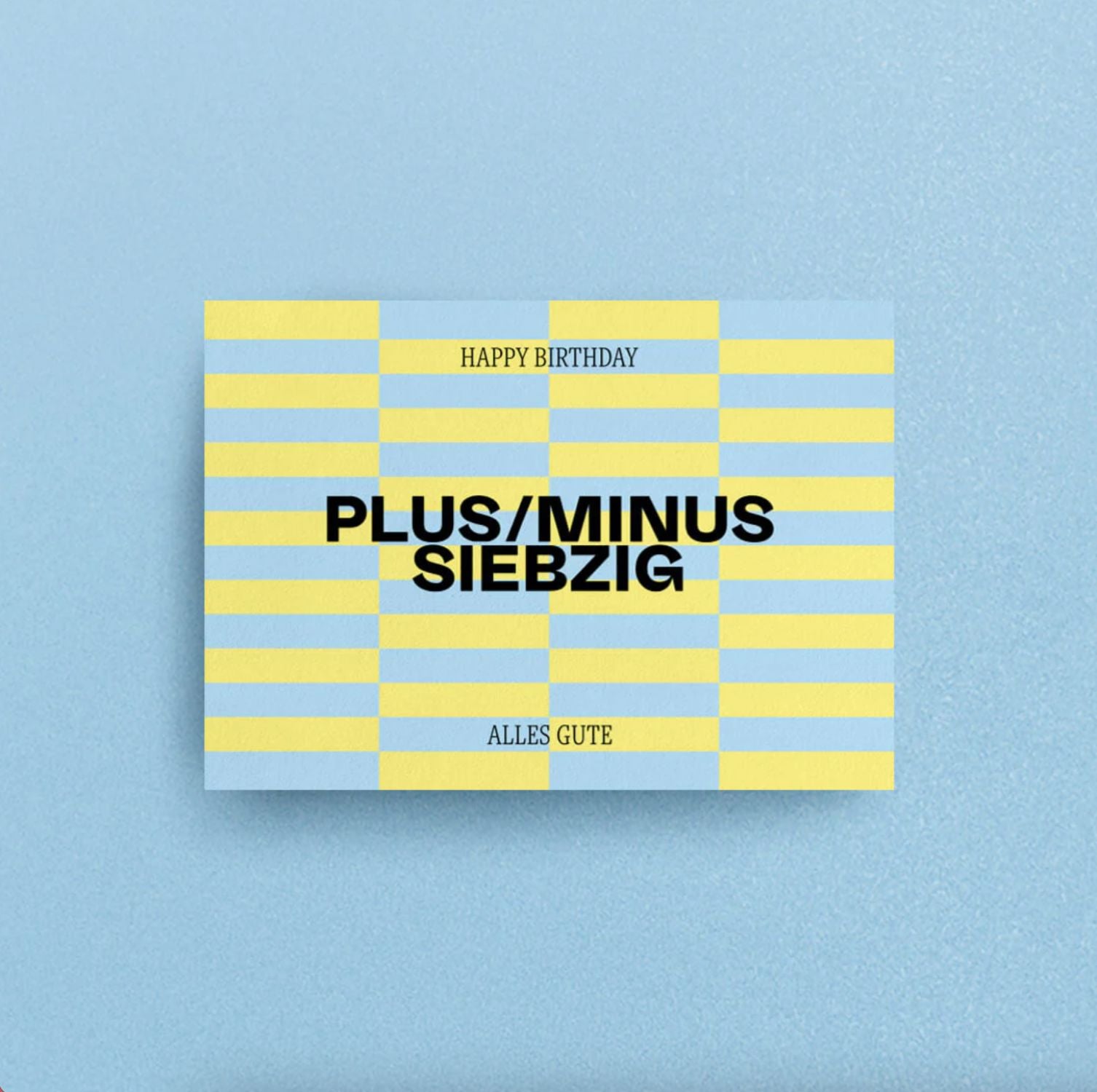 Postkarte "Plus / Minus Siebzig" Postkarte Studio Ciao