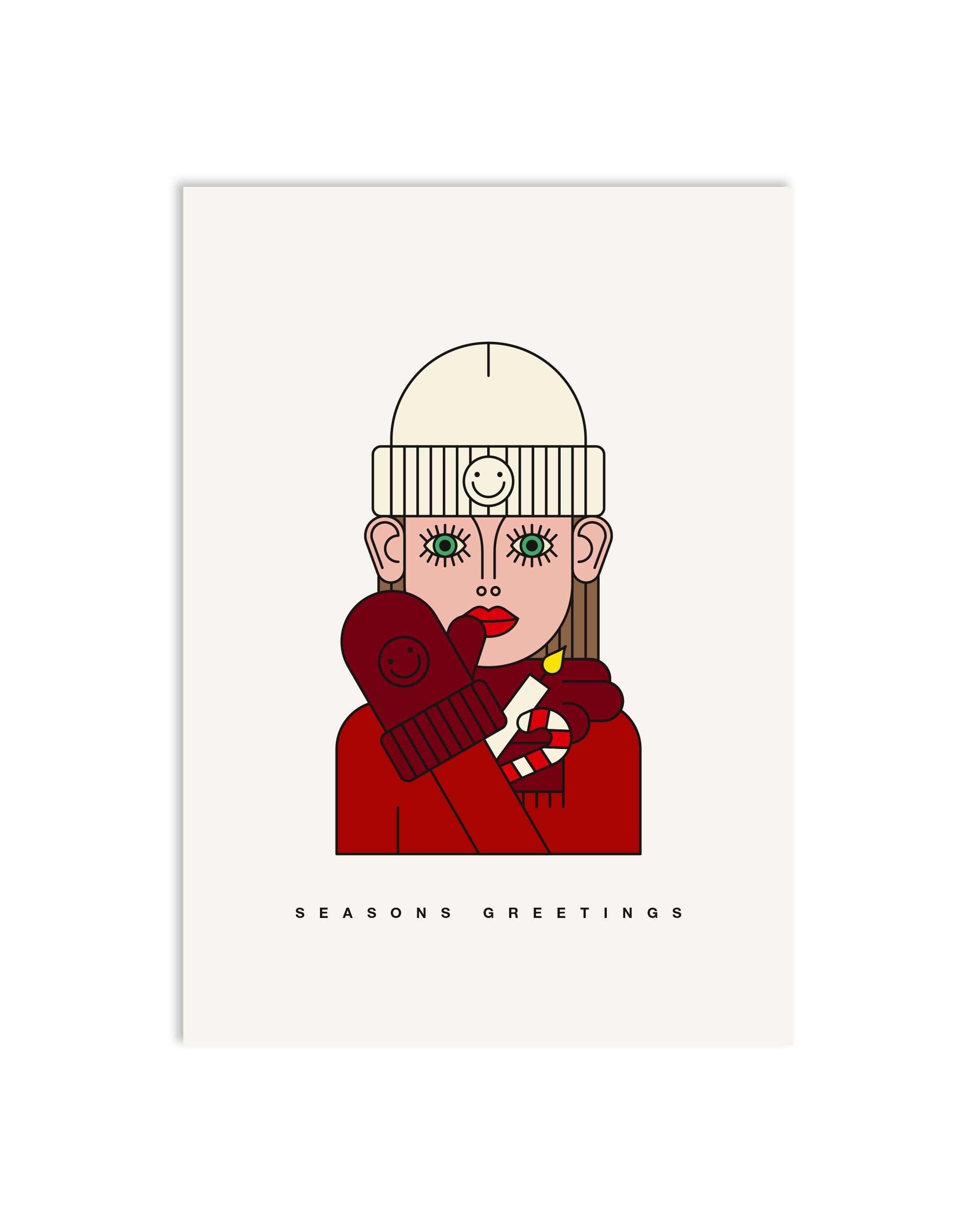 Postkarte "Season Greetings" Postkarte Red Fries