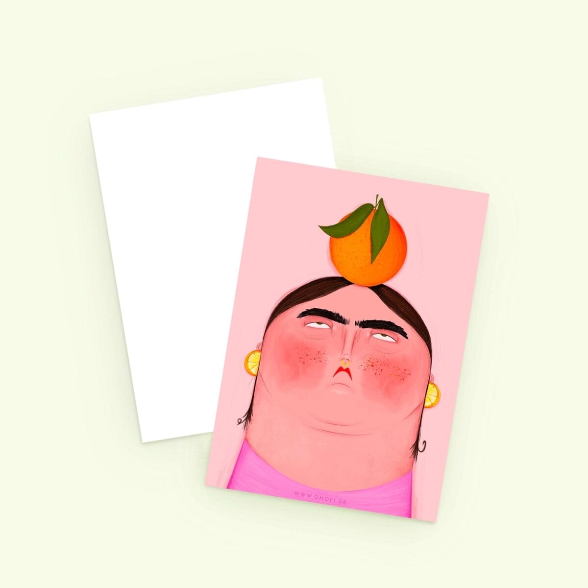 Postkarte "Sour" Postkarte Oh Ofi