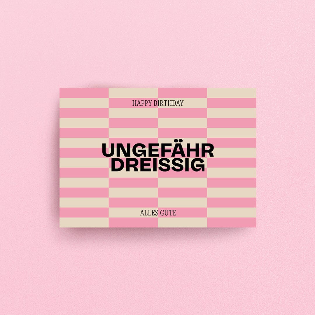 Postkarte "ungefähr dreissig" Postkarte Studio Ciao