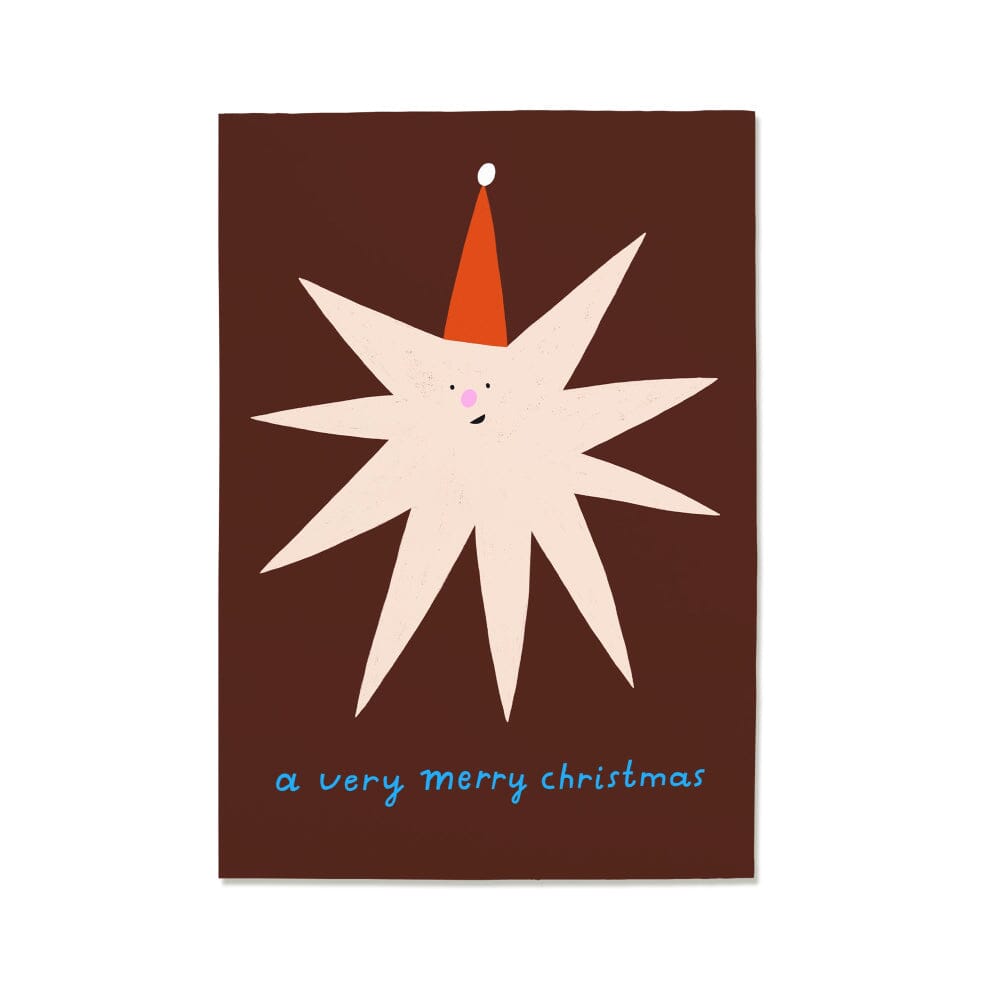 Postkarte "Very Merry Christmas Stern" Postkarte Nuukk