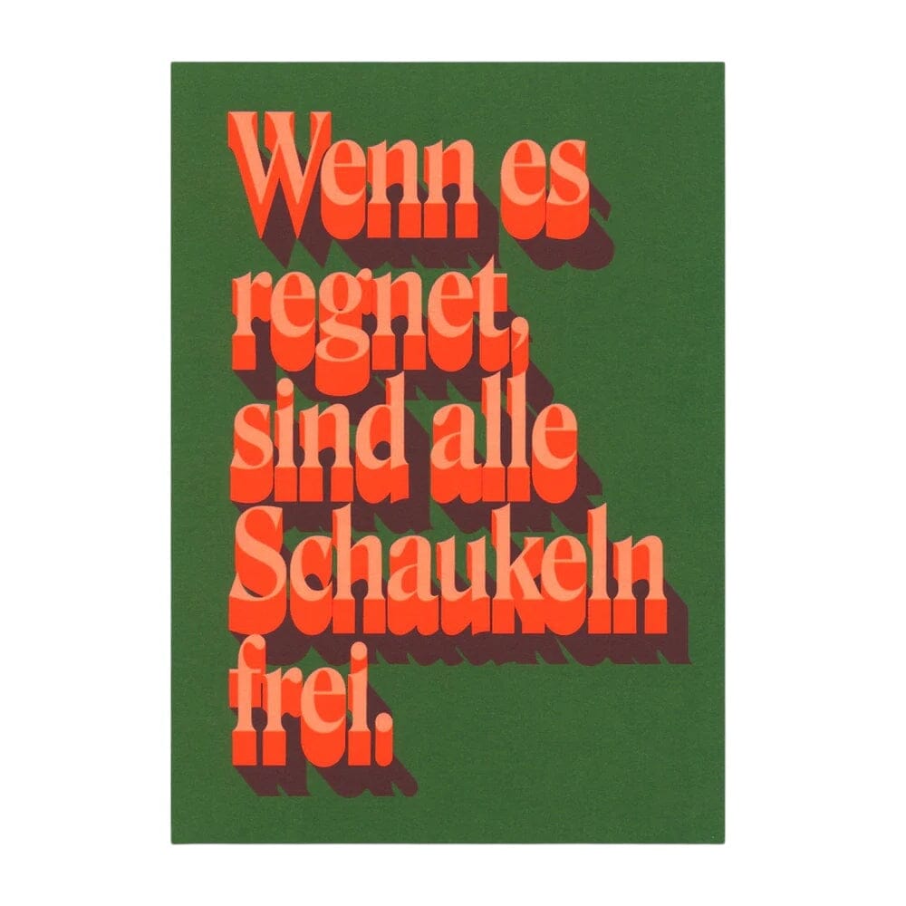 Postkarte "Wenn es regnet" Postkarte Deli Cards