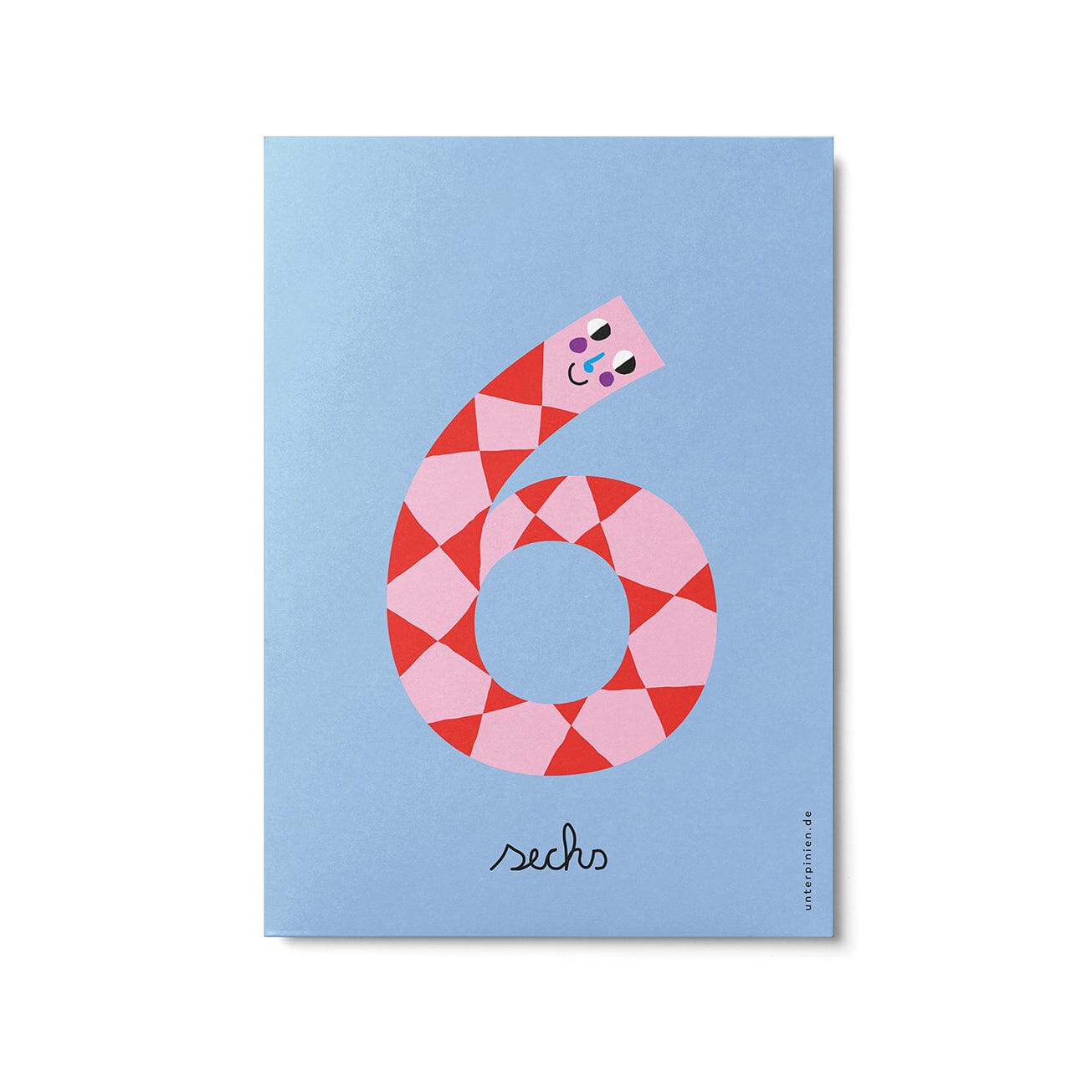 Postkarte "Zahl 6" Postkarte Unter Pinien