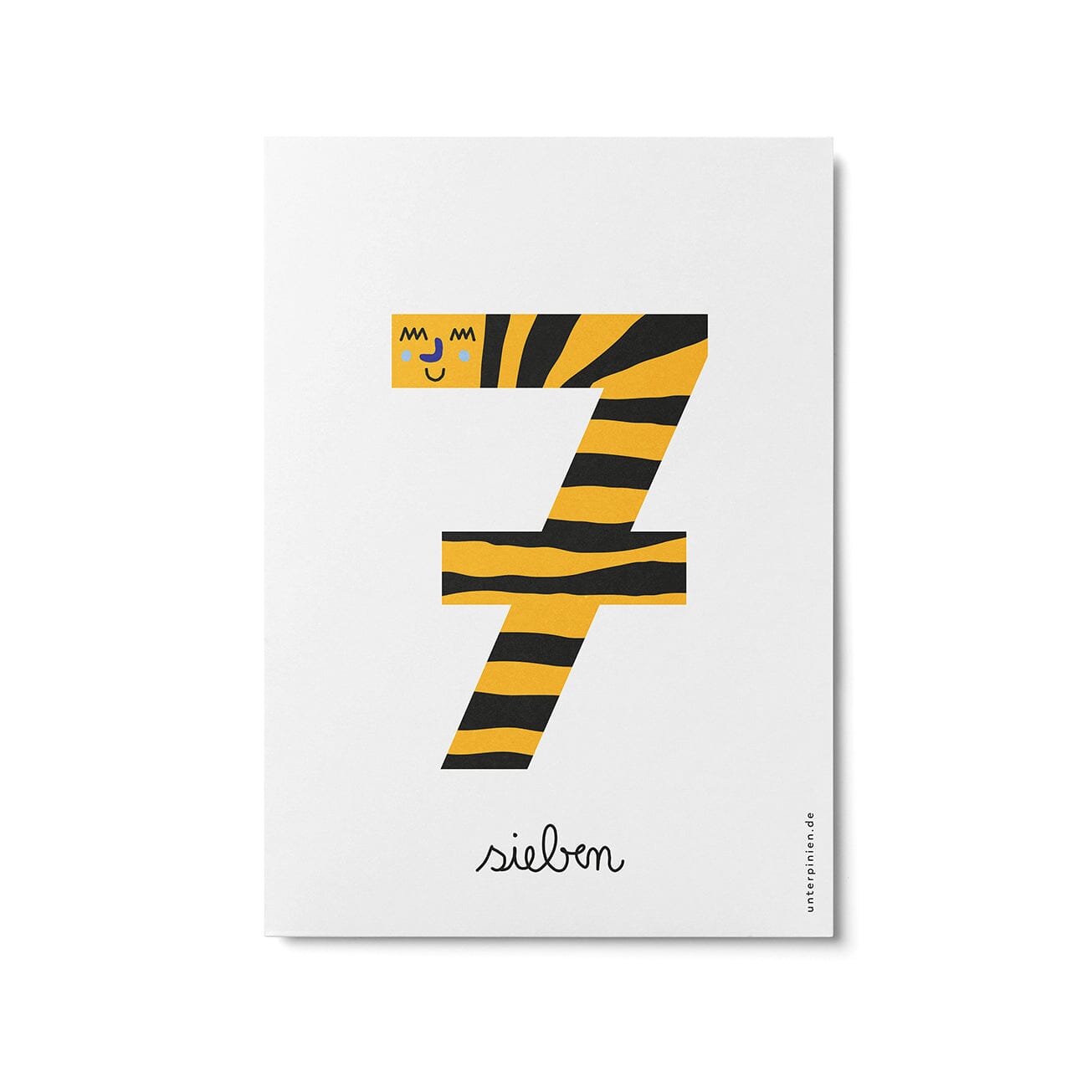 Postkarte "Zahl 7" Postkarte Unter Pinien