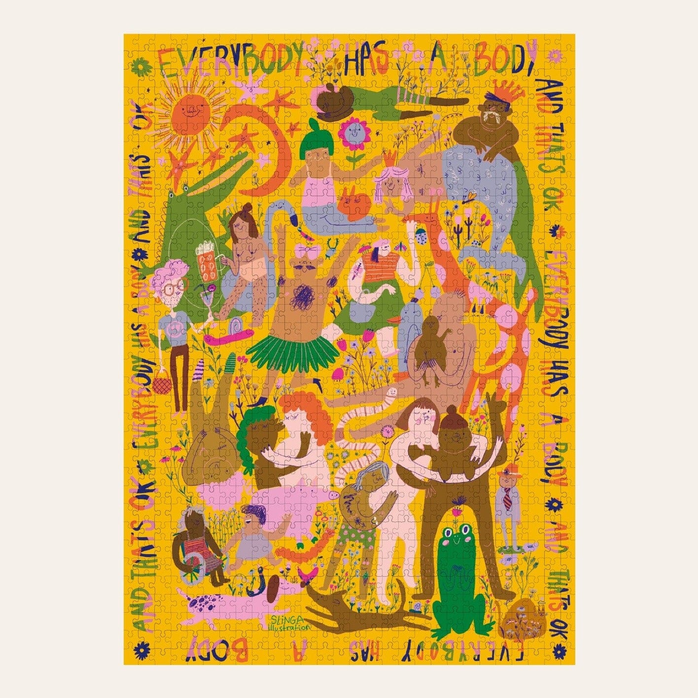 Puzzle wonderpieces "Everybody Has A Body" Puzzles Familiar Faces Verlag