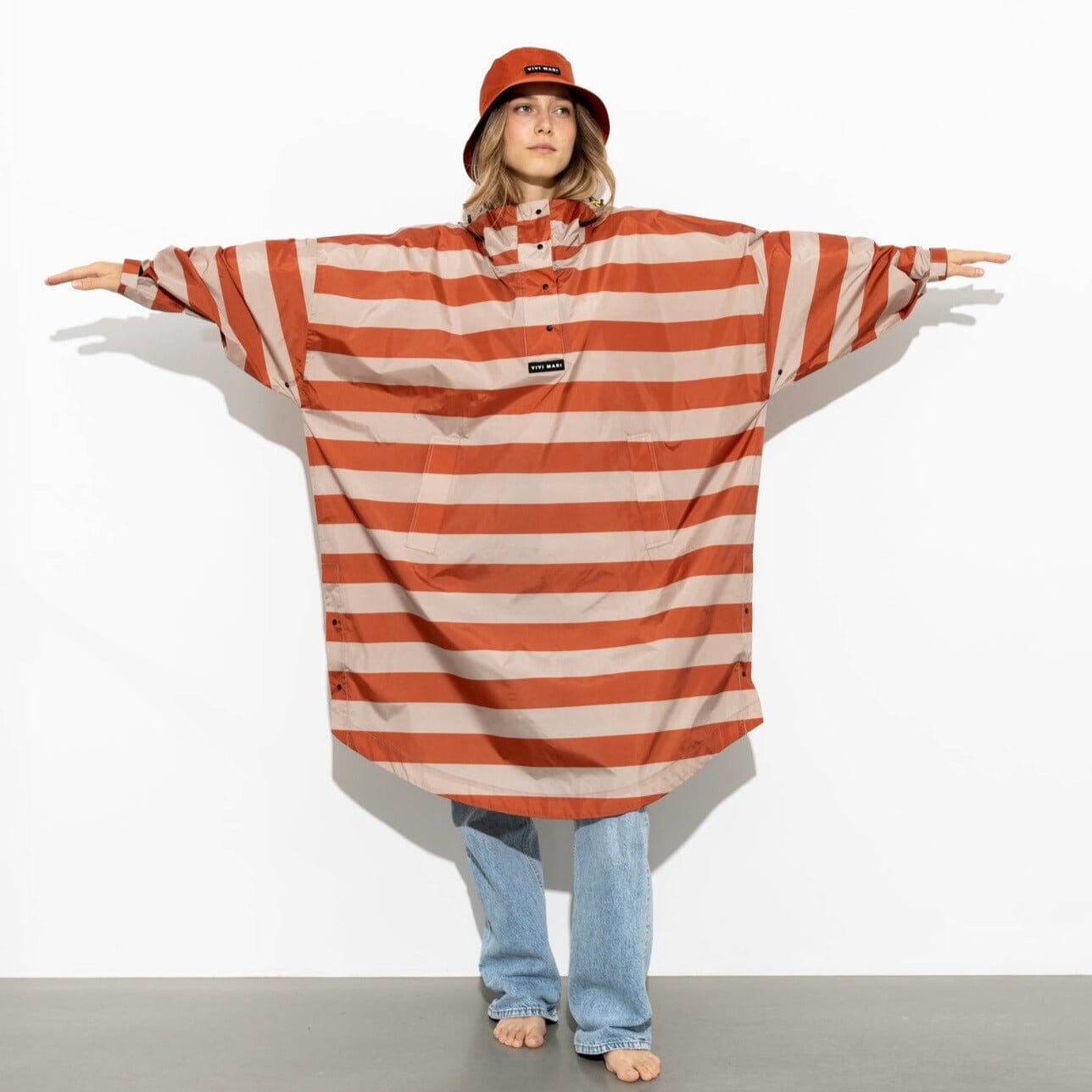 Regencape Poncho "Bold Stripes" Bekleidung & Accessoires Vivi Mari 