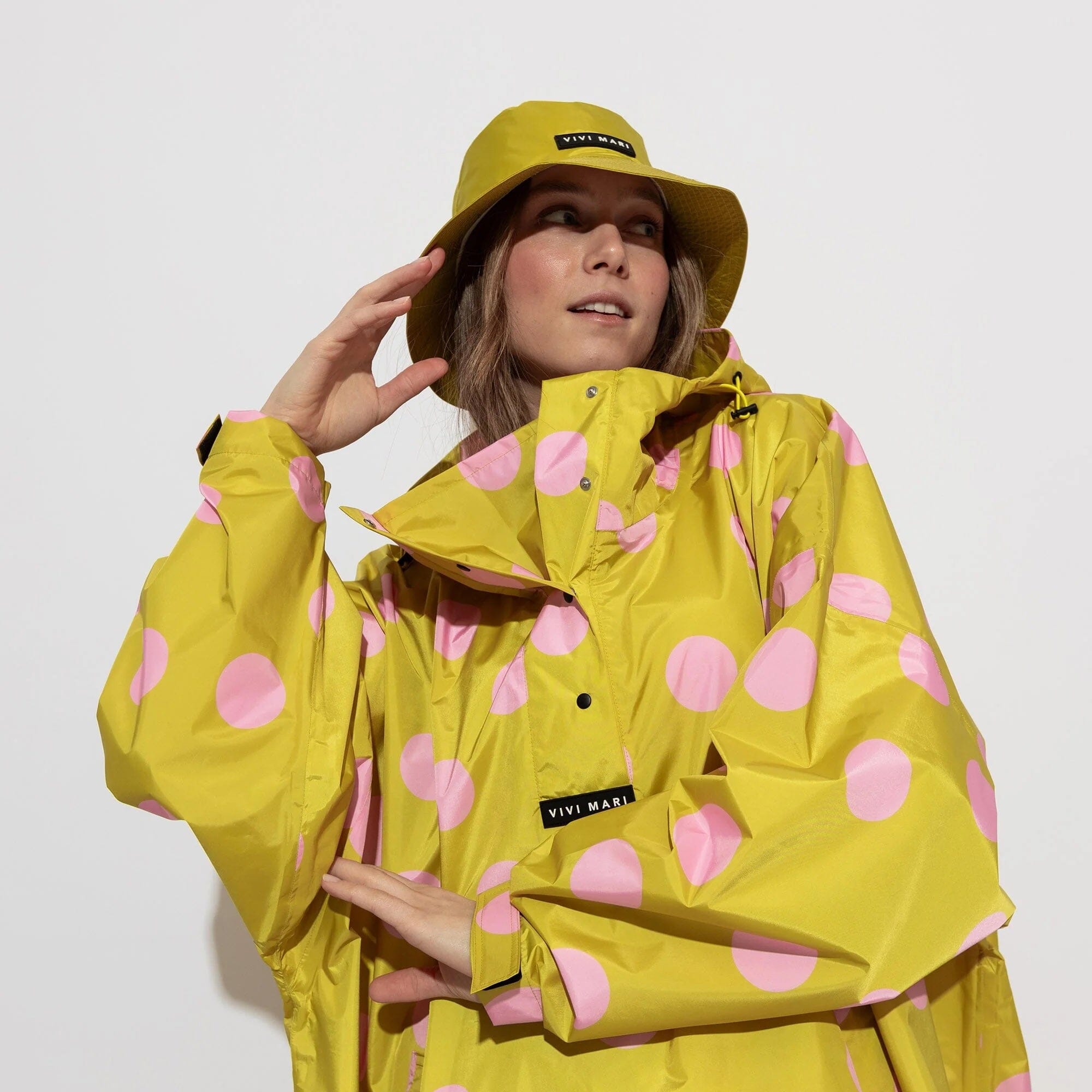 Regencape Poncho "Dots" Bekleidung & Accessoires Vivi Mari dots citrus/rosé