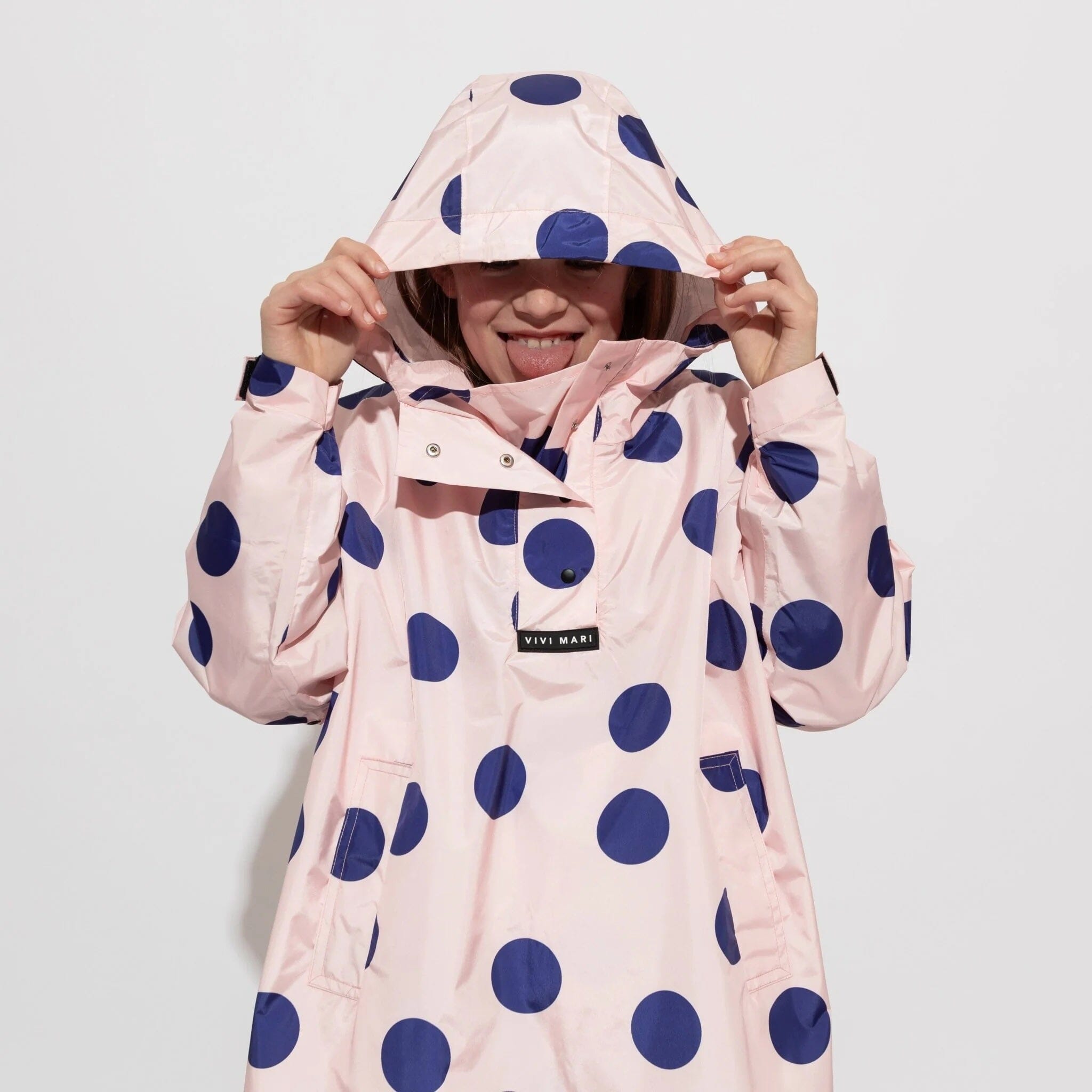 Regencape Poncho Kids "Dots" Bekleidung & Accessoires Vivi Mari dots powder/blue 7-9 J