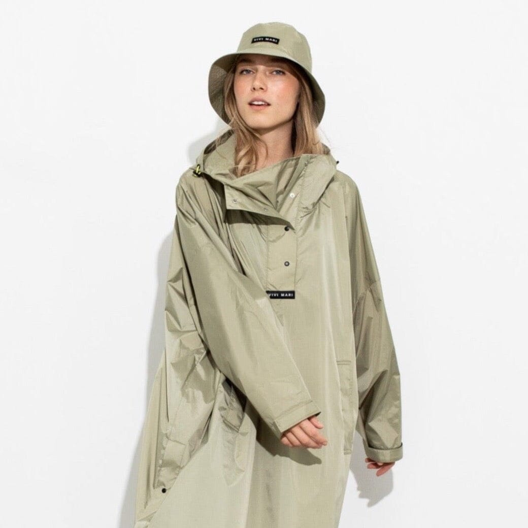 Regencape Poncho "uni" Bekleidung & Accessoires Vivi Mari solid pale olive 