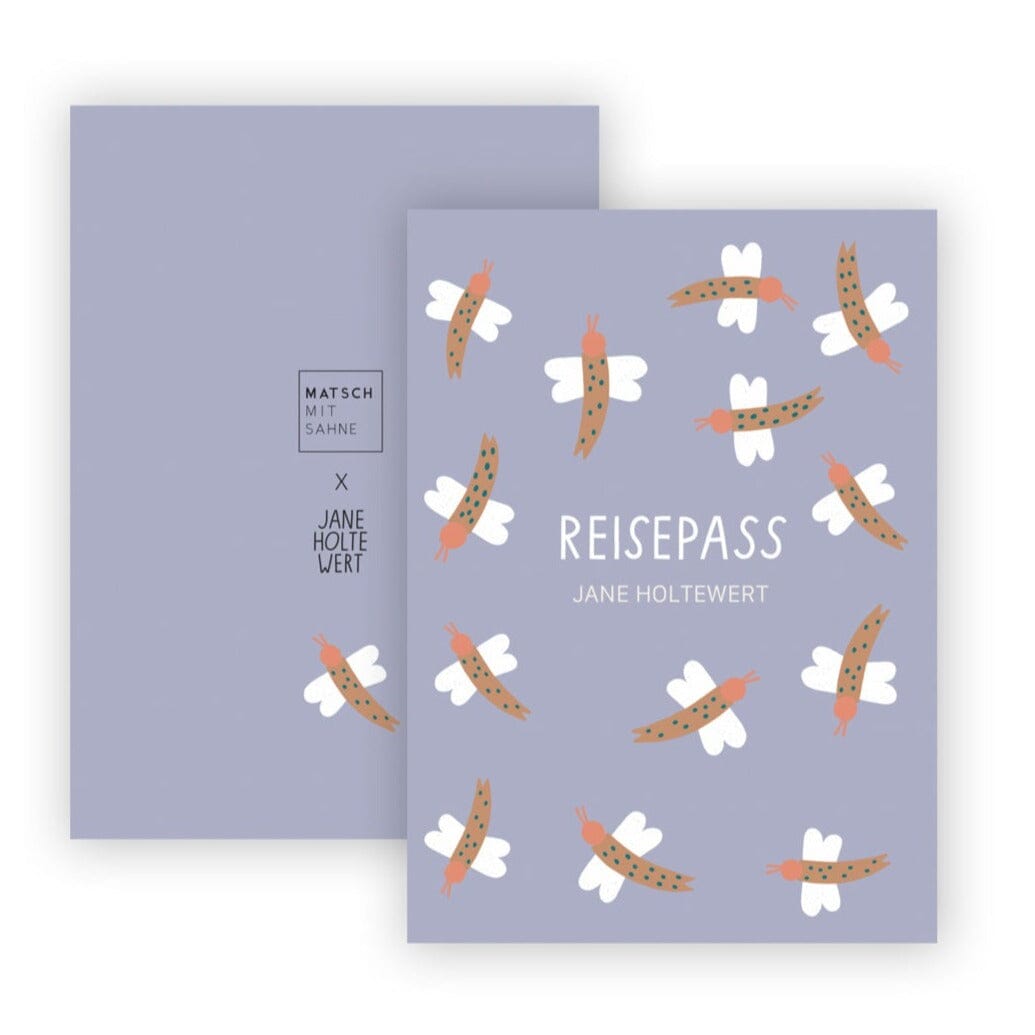 Reisepasshülle (personalisierbar) Reisepass Matsch mit Sahne Jane Holtewert