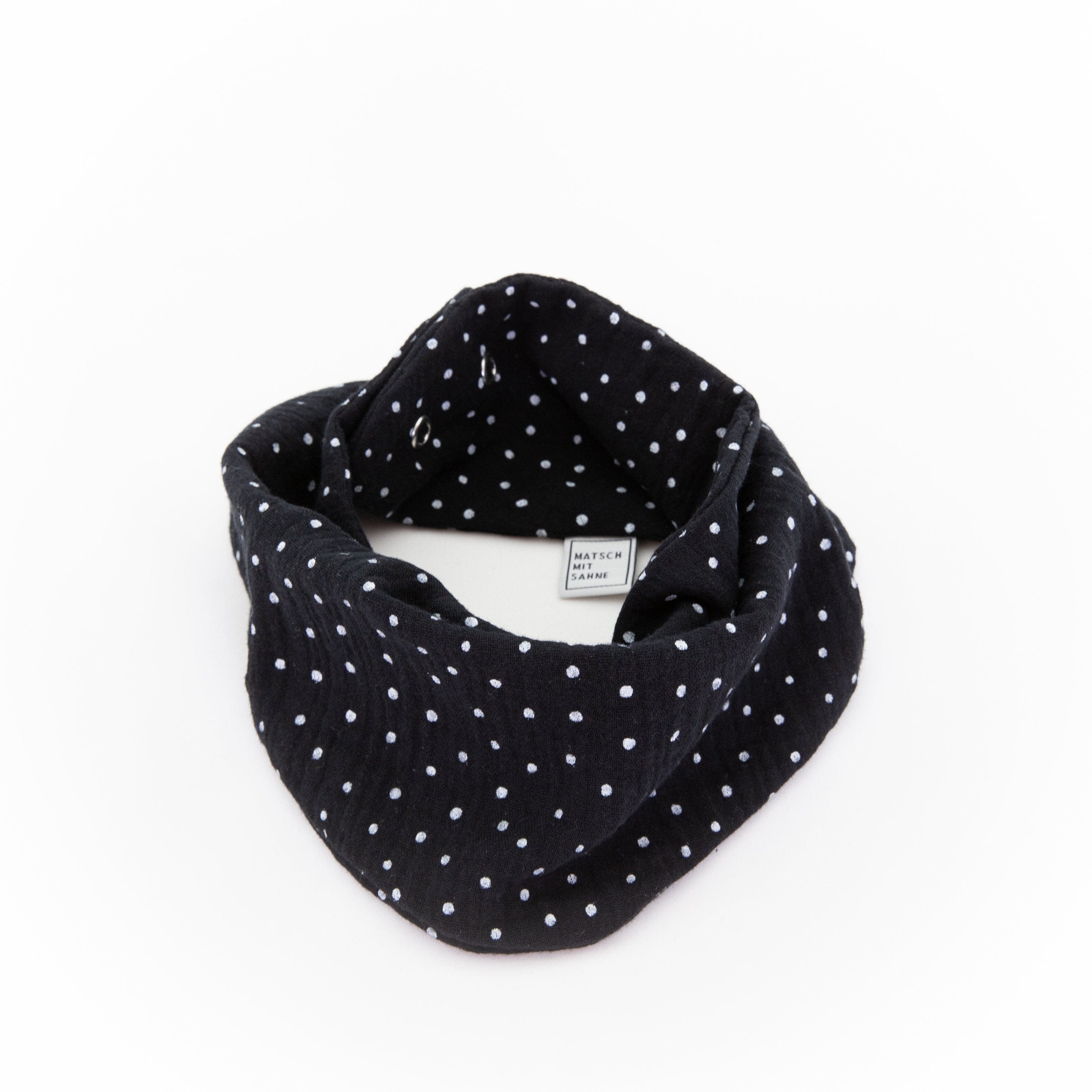 Schal Kleinkind Schal Baby Matsch mit Sahne Rabenschwarz getupft