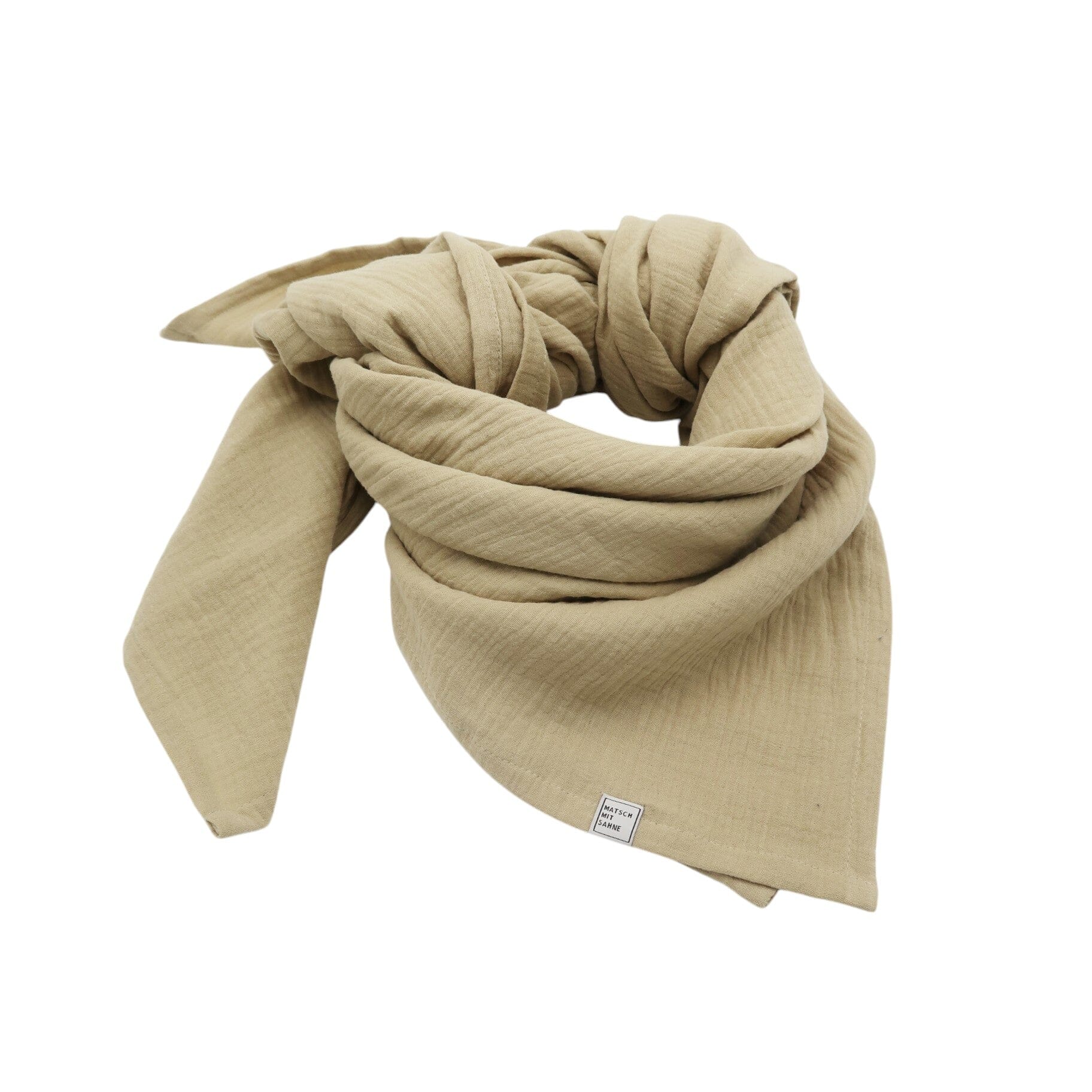 Schal Midi (110 x 110cm) Schal Midi Matsch mit Sahne Heu