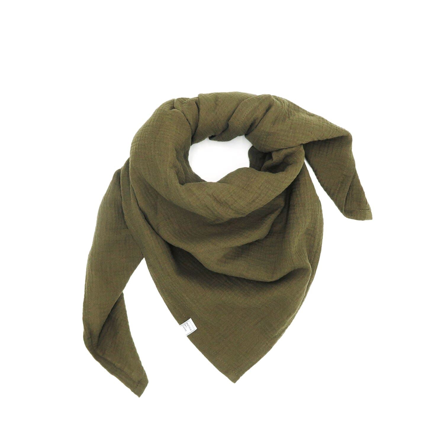 Schal Midi (110 x 110cm) Schal Midi Matsch mit Sahne Olive